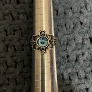 Antique Style Blue Gem Ring
